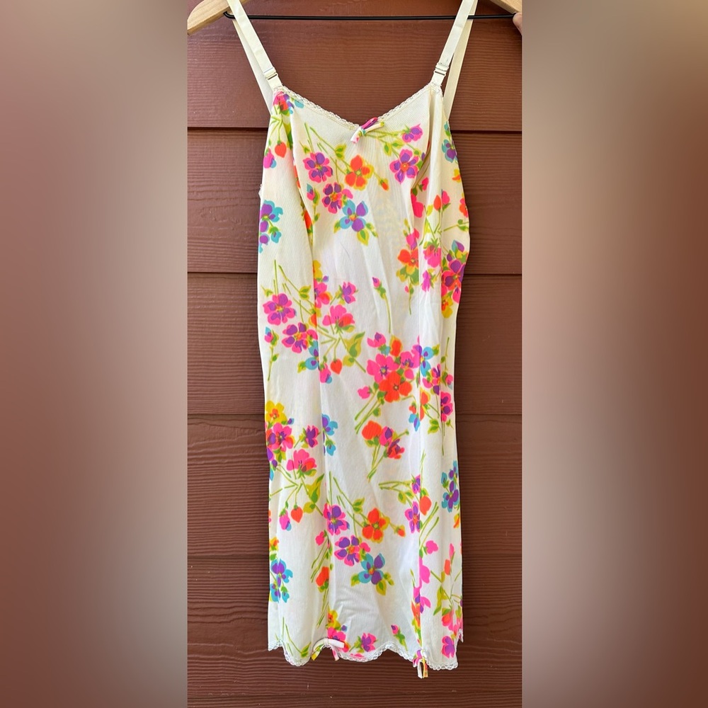 Bright Floral Vintage Slip - Small